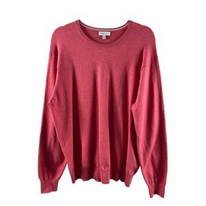 Peter Millar Cashmere Blend Crewneck Pullover Long Sleeve Sweater XL Heather Red